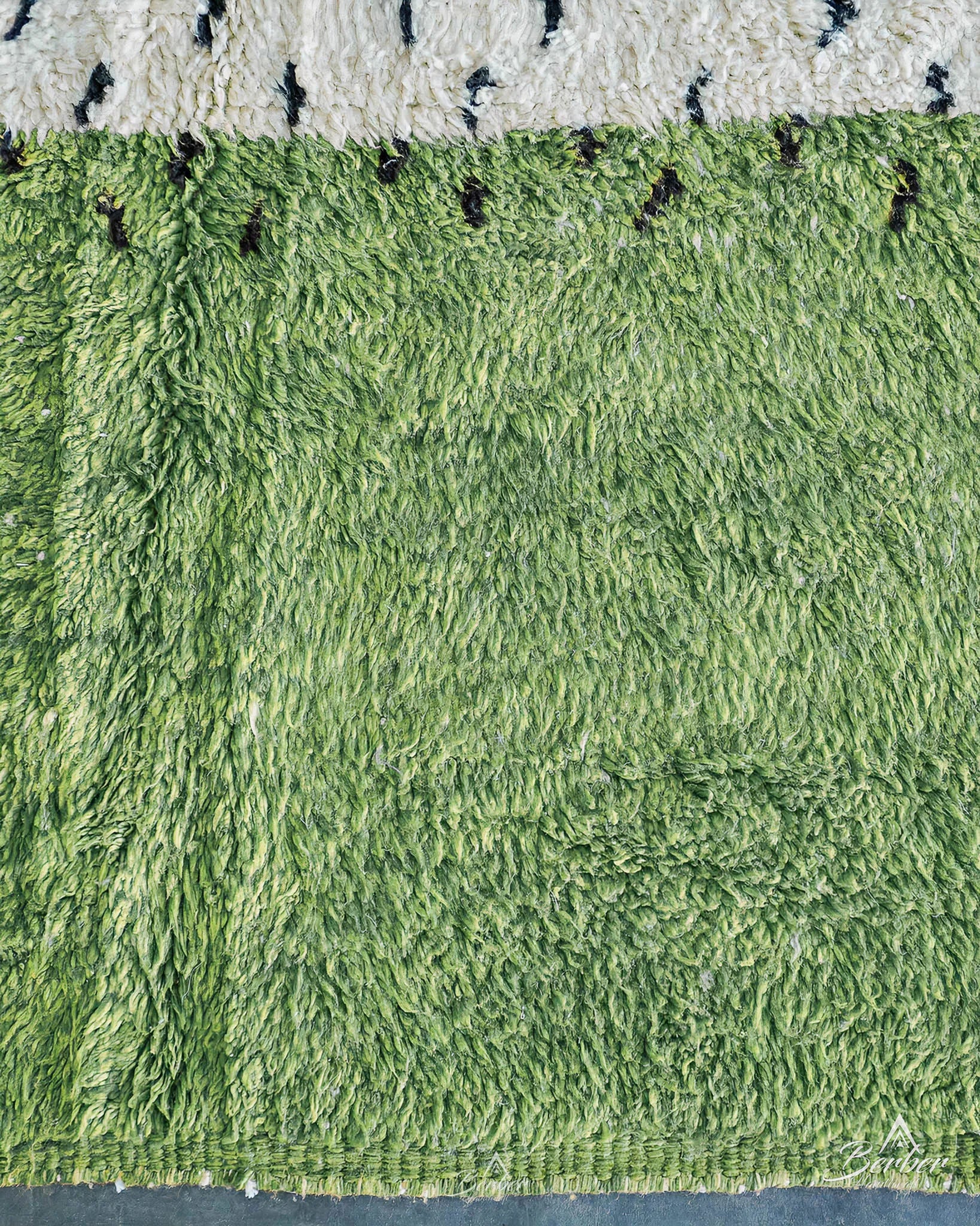 Green Boho Rug-Berber Handicraft