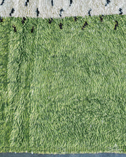 Green Boho Rug-Berber Handicraft