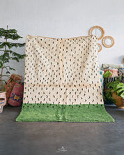 Green Boho Rug-Berber Handicraft