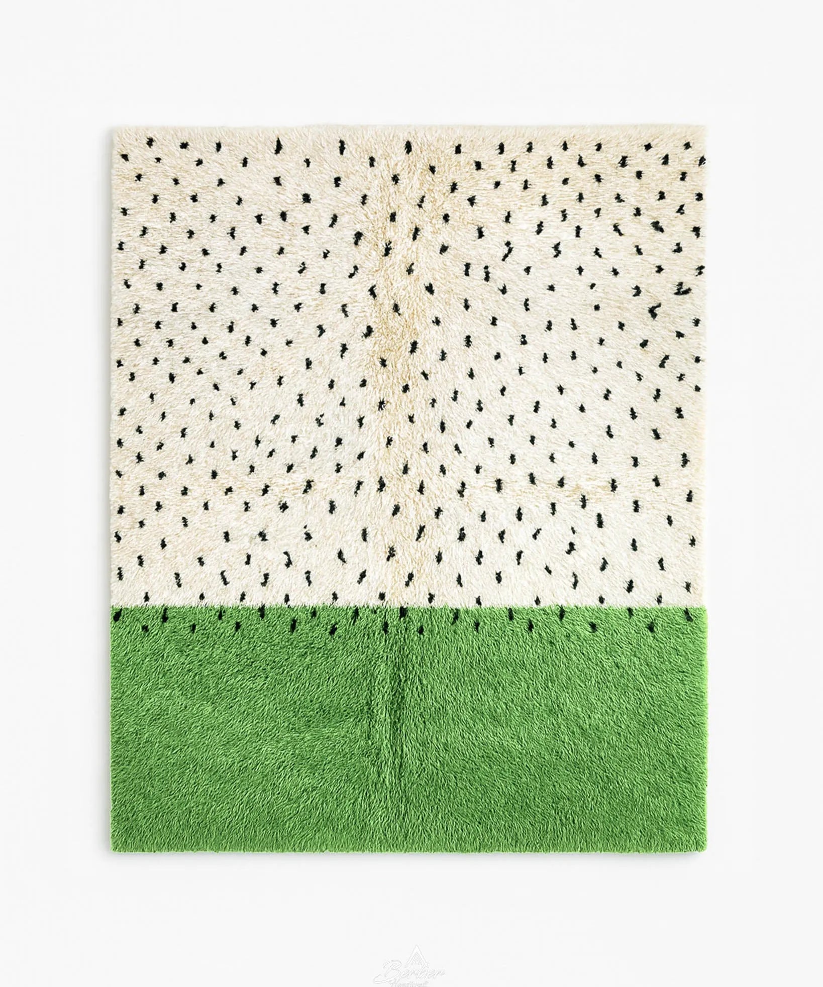 Green Boho Rug-Berber Handicraft