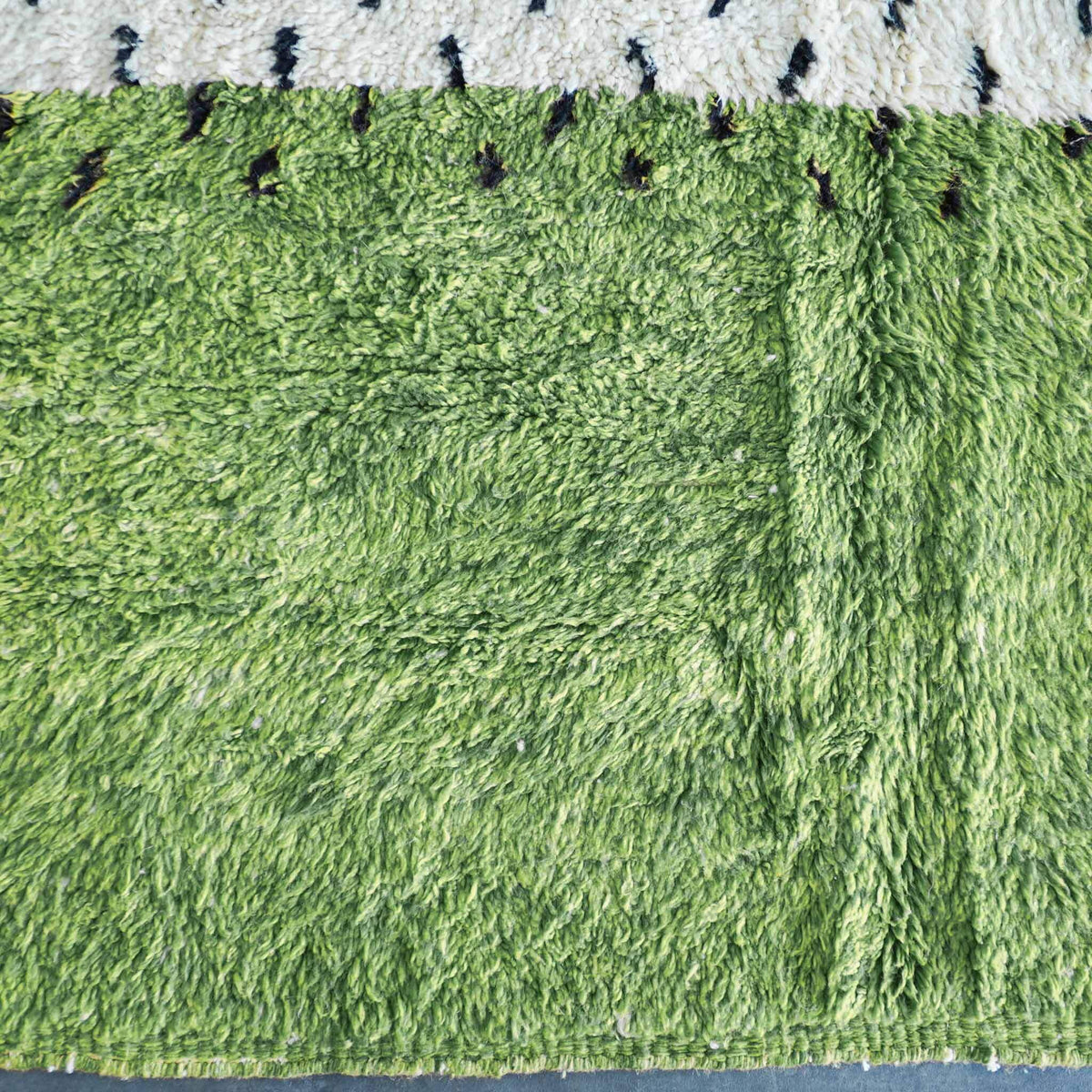 Green Boho Rug - Berber Handicraft