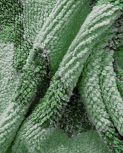 Green Boujaad Carpet 3 X 5 Ft | 90 X 150 Cm / With Tassels / Short (0.4” / 1 cm)