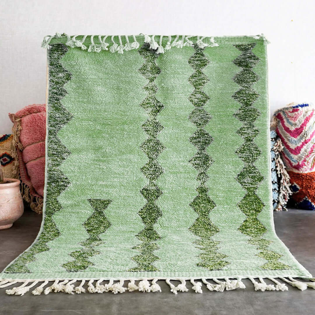 Green Boujaad Carpet - Berber Handicraft