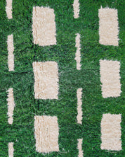 Green Custom Size Rug 3 X 5 Ft | 90 X 150 Cm / With Tassels / Short (0.4” / 1 cm)