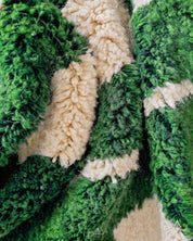 Green Custom Size Rug 3 X 5 Ft | 90 X 150 Cm / With Tassels / Short (0.4” / 1 cm)