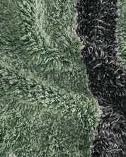 Green Handwoven Rug-Berber Handicraft