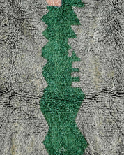 Green Living Room Rug 3 X 5 Ft | 90 X 150 Cm / With Tassels / Short (0.4” / 1 cm)