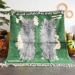 Green Living Room Rug - Berber Handicraft