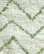 Green Minimalist Rug 3 X 5 Ft | 90 X 150 Cm / With Tassels / Short (0.4” / 1 cm)