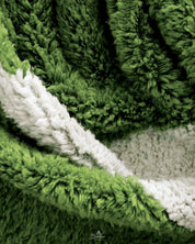 Green Moroccan Carpet 3 X 5 Ft | 90 X 150 Cm / With Tassels / Short (0.4” / 1 cm)