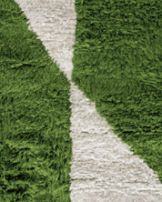 Green Moroccan Carpet 3 X 5 Ft | 90 X 150 Cm / With Tassels / Short (0.4” / 1 cm)