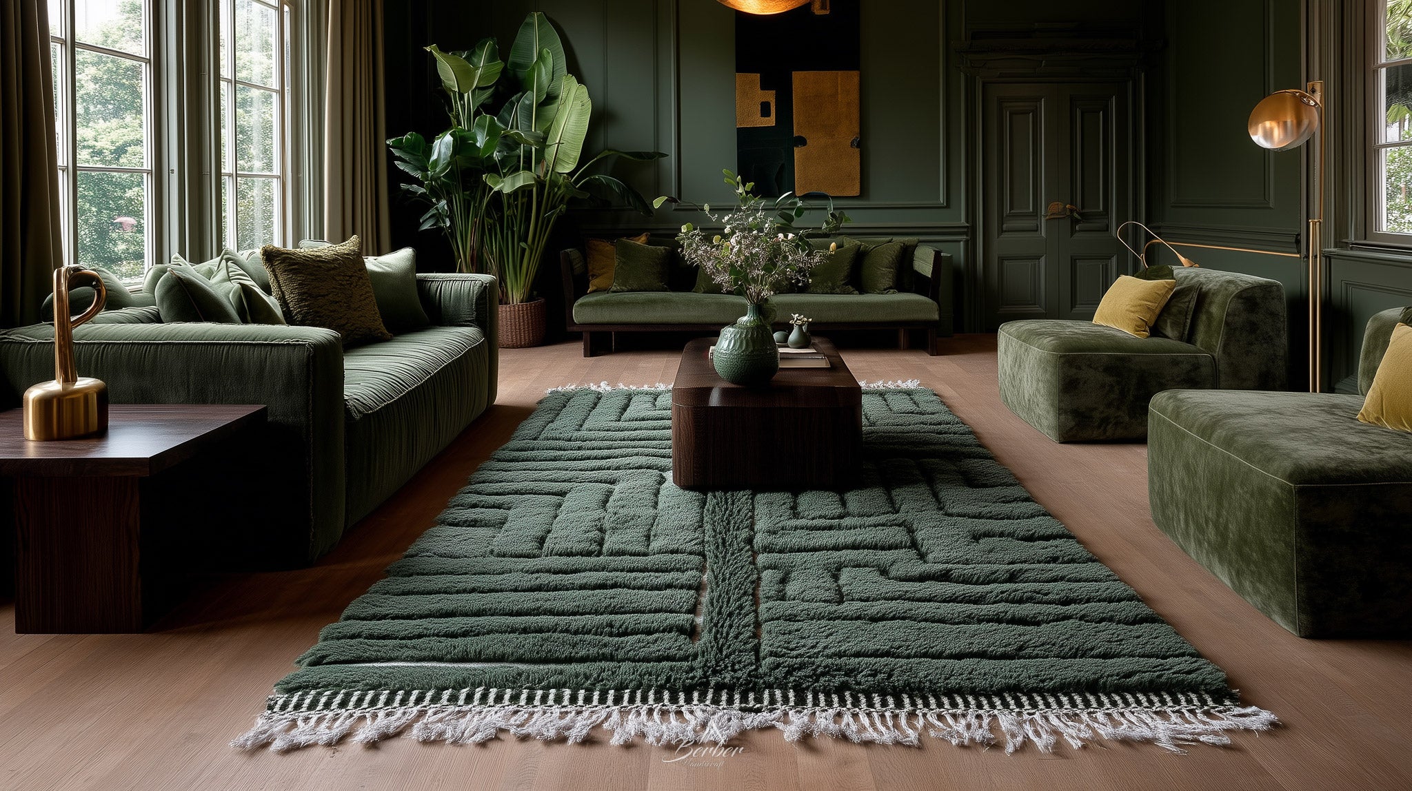 Green-Moroccan-rugs-cover-desktop-2-Berber Handicraft