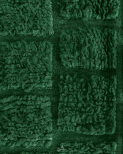 Green Morrocan Rug 3 X 5 Ft | 90 X 150 Cm / With Tassels / Short (0.4” / 1 cm)
