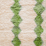 Green White Azilal Rug-Berber Handicraft