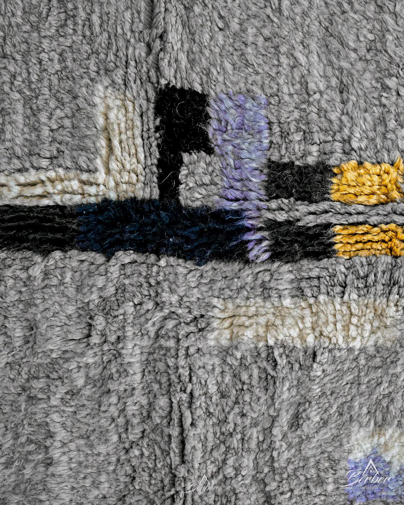 Grey Abstract Rug 3 X 5 Ft | 90 X 150 Cm / With Tassels / Short (0.4” / 1 cm)