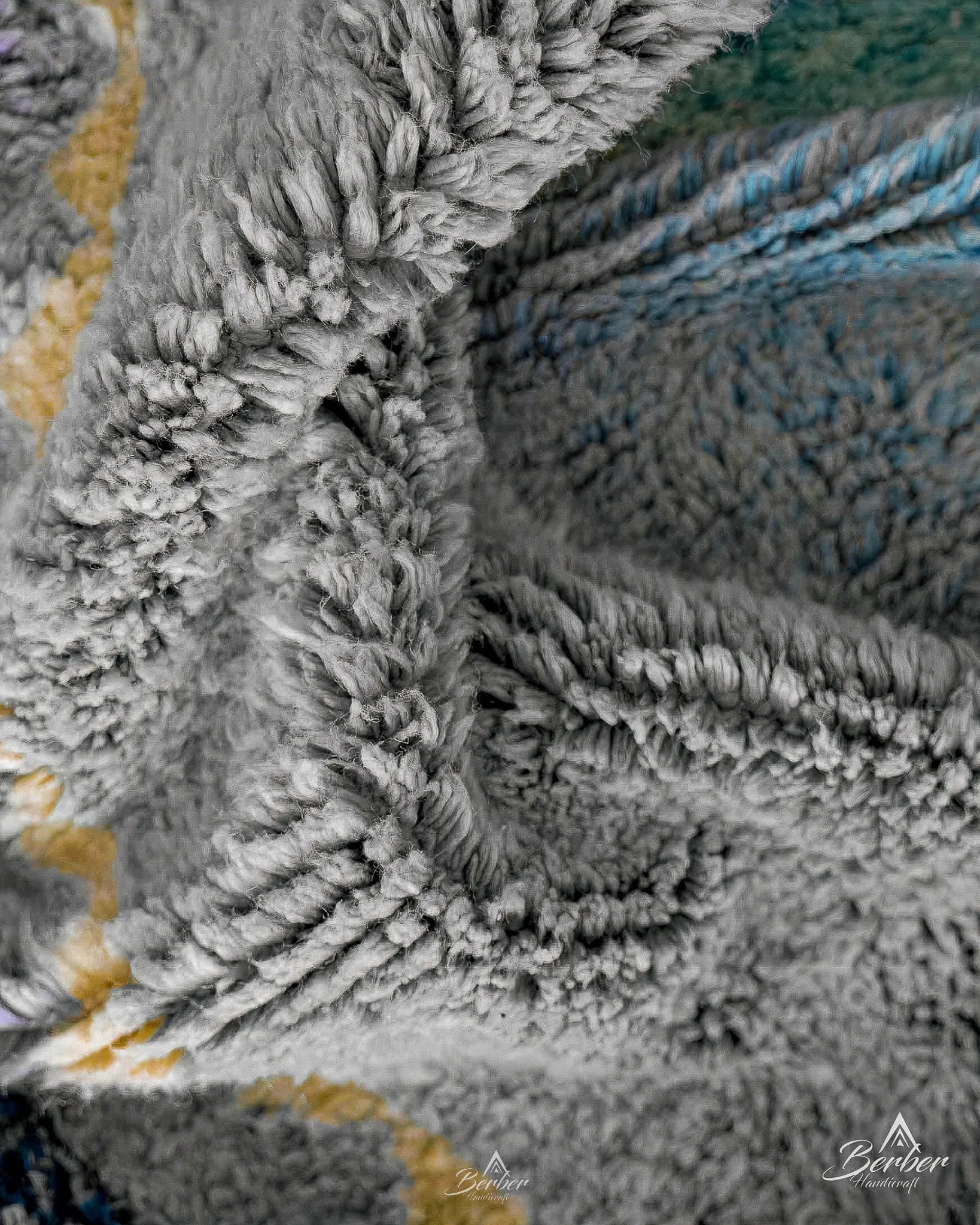 Grey Abstract Rug 3 X 5 Ft | 90 X 150 Cm / With Tassels / Short (0.4” / 1 cm)