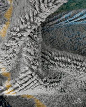Grey Abstract Rug 3 X 5 Ft | 90 X 150 Cm / With Tassels / Short (0.4” / 1 cm)