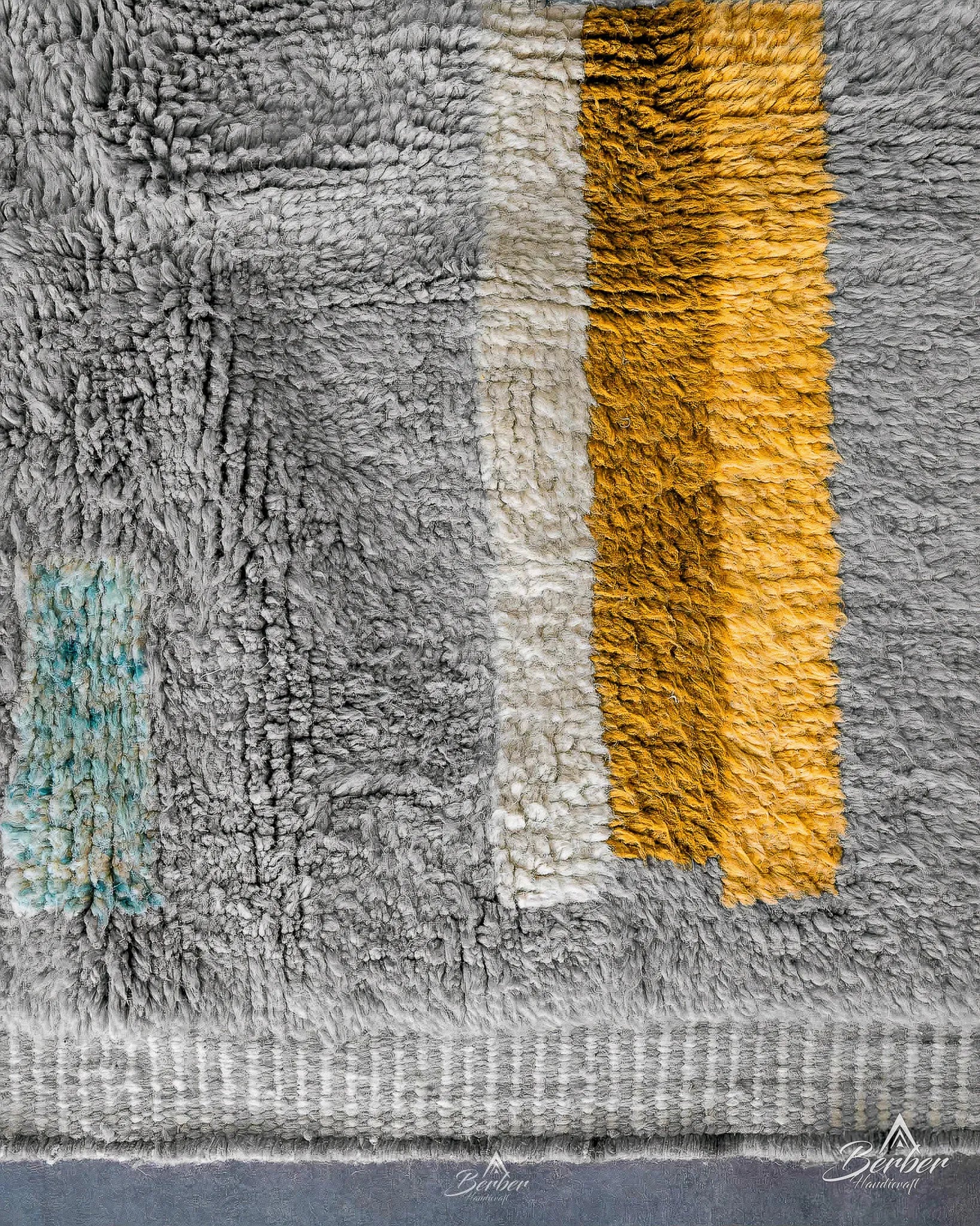 Grey Abstract Rug 3 X 5 Ft | 90 X 150 Cm / With Tassels / Short (0.4” / 1 cm)