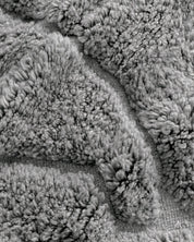 Grey Beni Ourain Area Rug 3 X 5 Ft | 90 X 150 Cm / With Tassels / Short (0.4” / 1 cm)