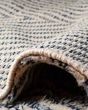 Grey Handwoven Rug 3 X 5 Ft | 90 X 150 Cm / With Tassels / Short (0.4” / 1 cm)