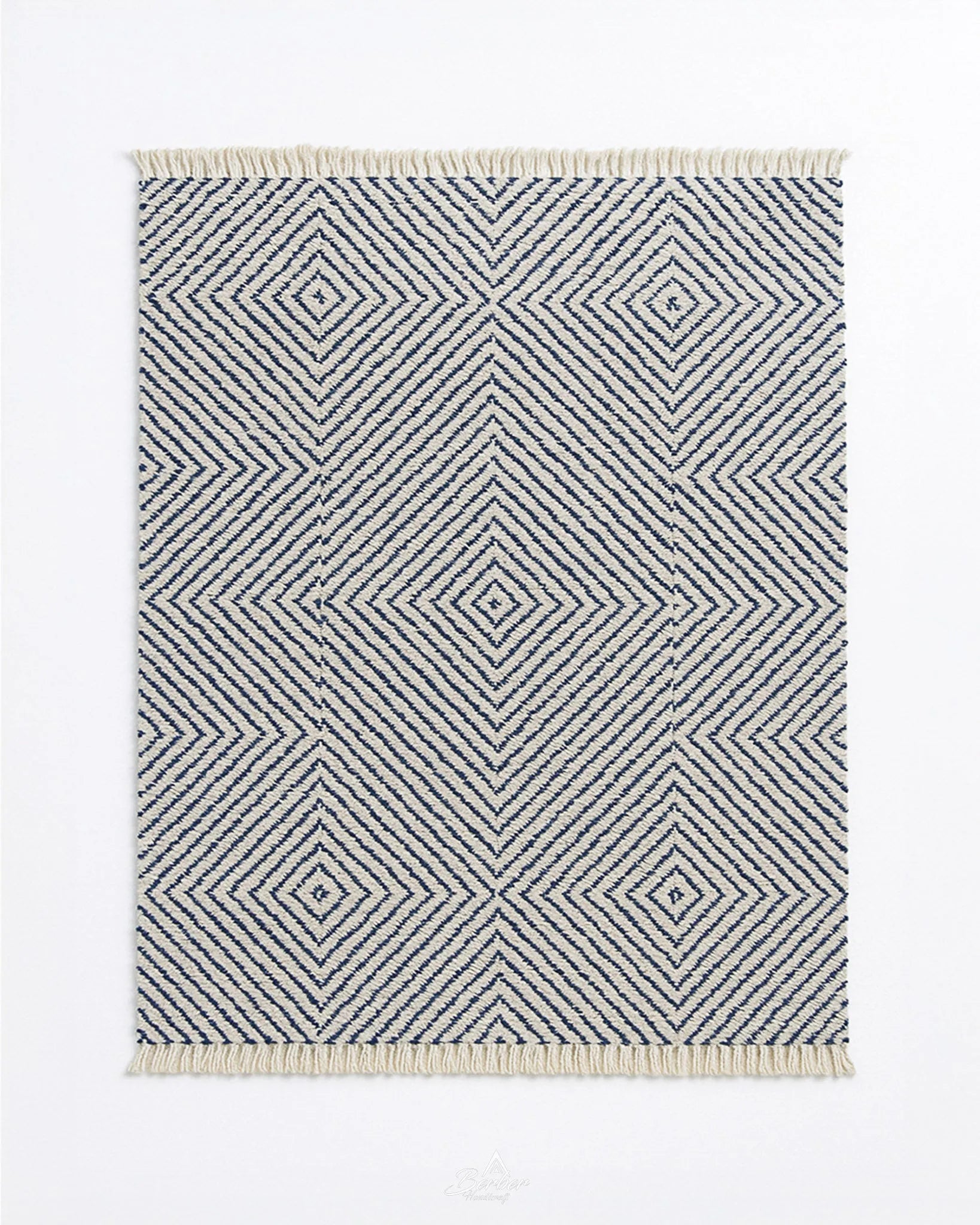 Grey Handwoven Rug 3 X 5 Ft | 90 X 150 Cm / With Tassels / Short (0.4” / 1 cm)