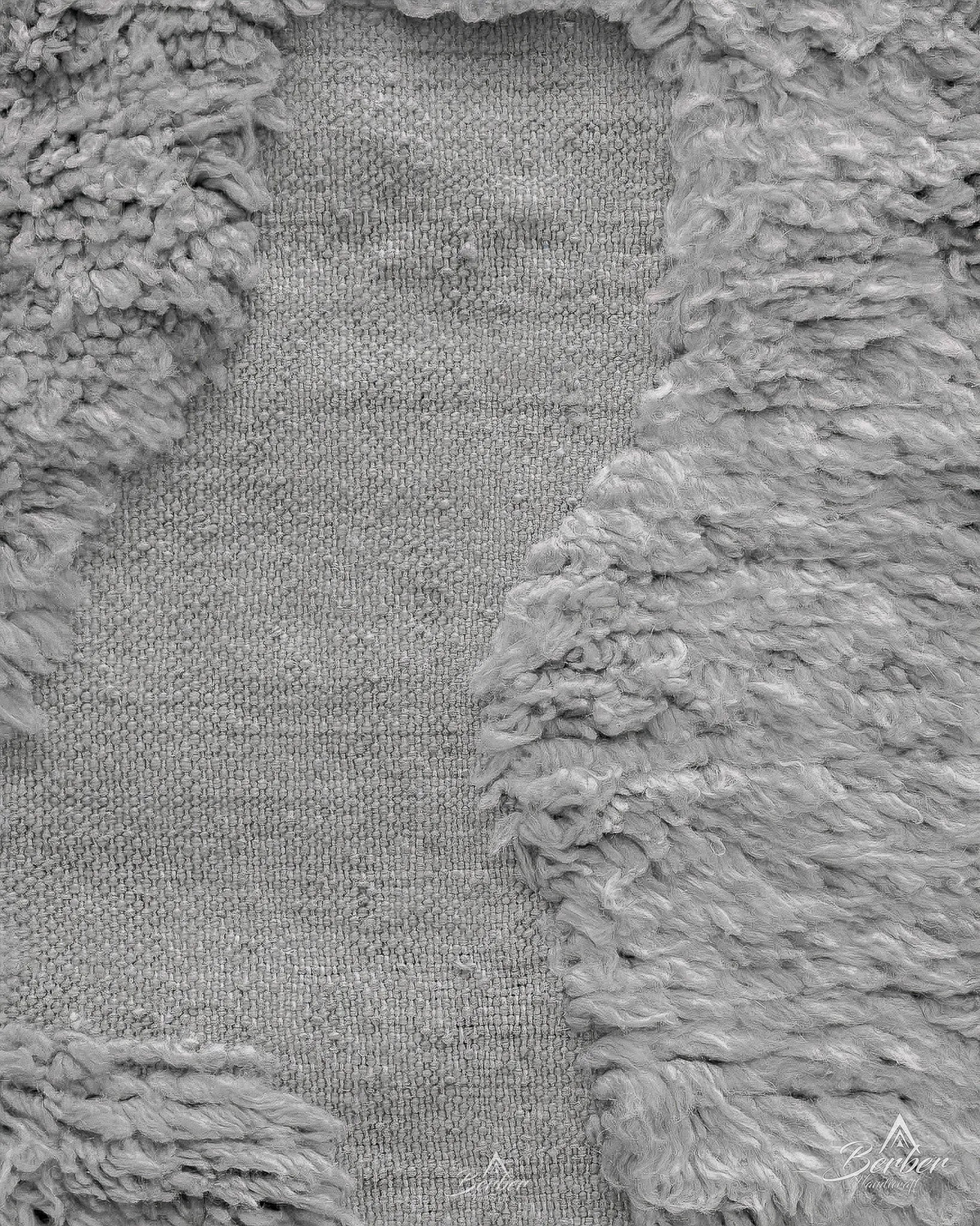 Grey Irregular Rug 3 X 5 Ft | 90 X 150 Cm / With Tassels / Short (0.4” / 1 cm)