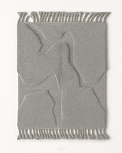 Grey Irregular Rug 3 X 5 Ft | 90 X 150 Cm / With Tassels / Short (0.4” / 1 cm)
