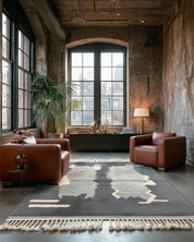 Grey Living Room Rug-Berber Handicraft