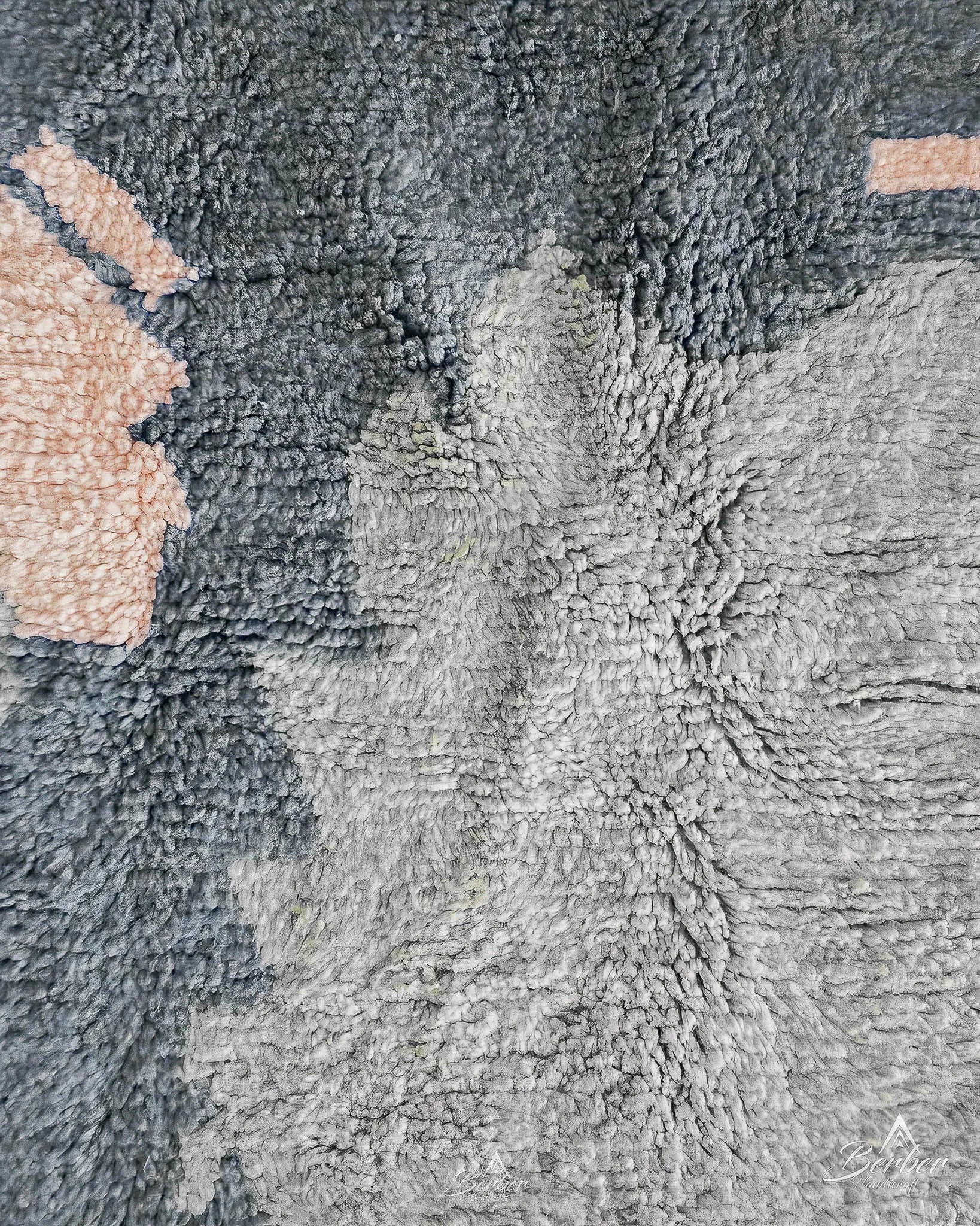 Grey Living Room Rug-Berber Handicraft