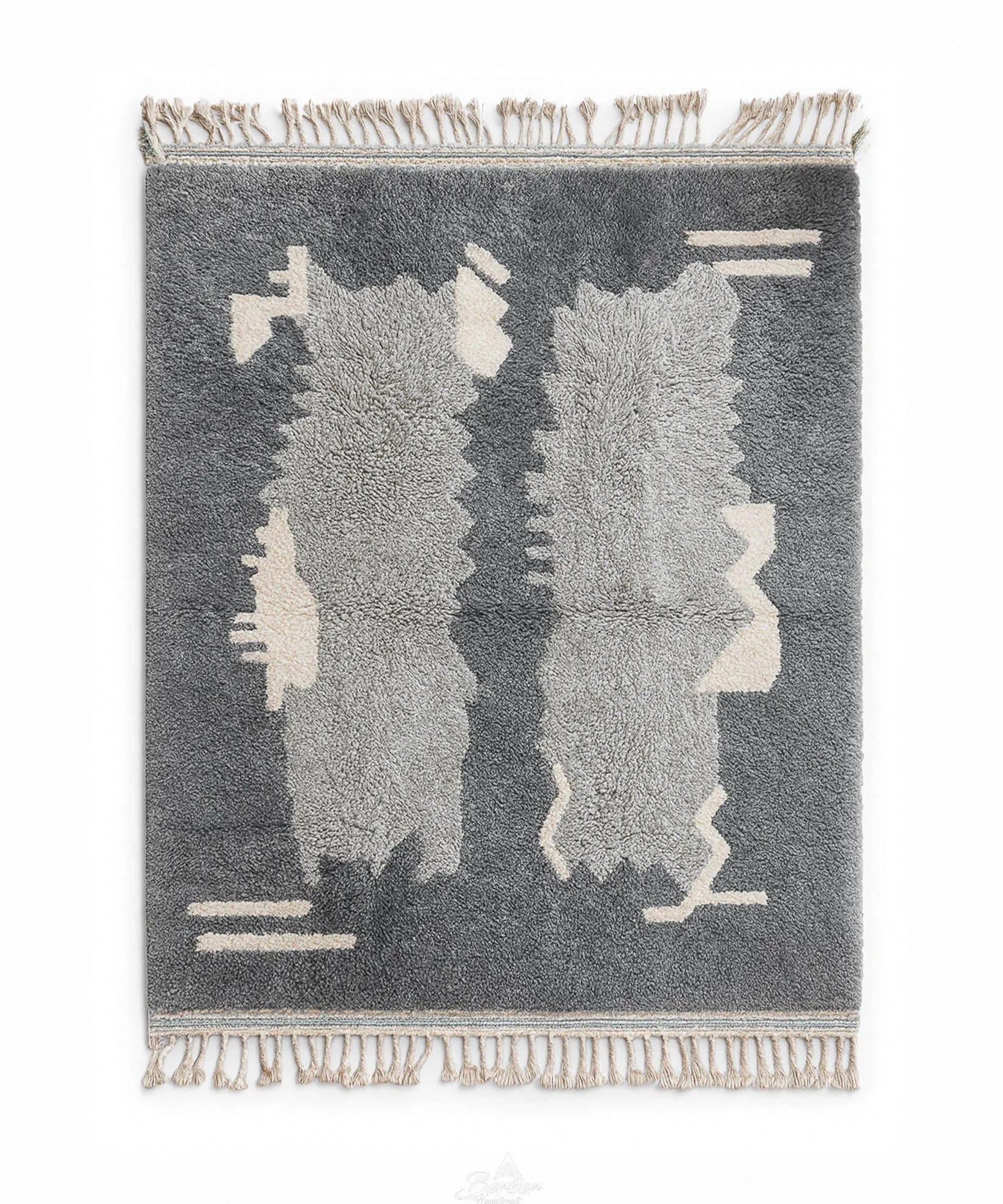 Grey Living Room Rug-Berber Handicraft