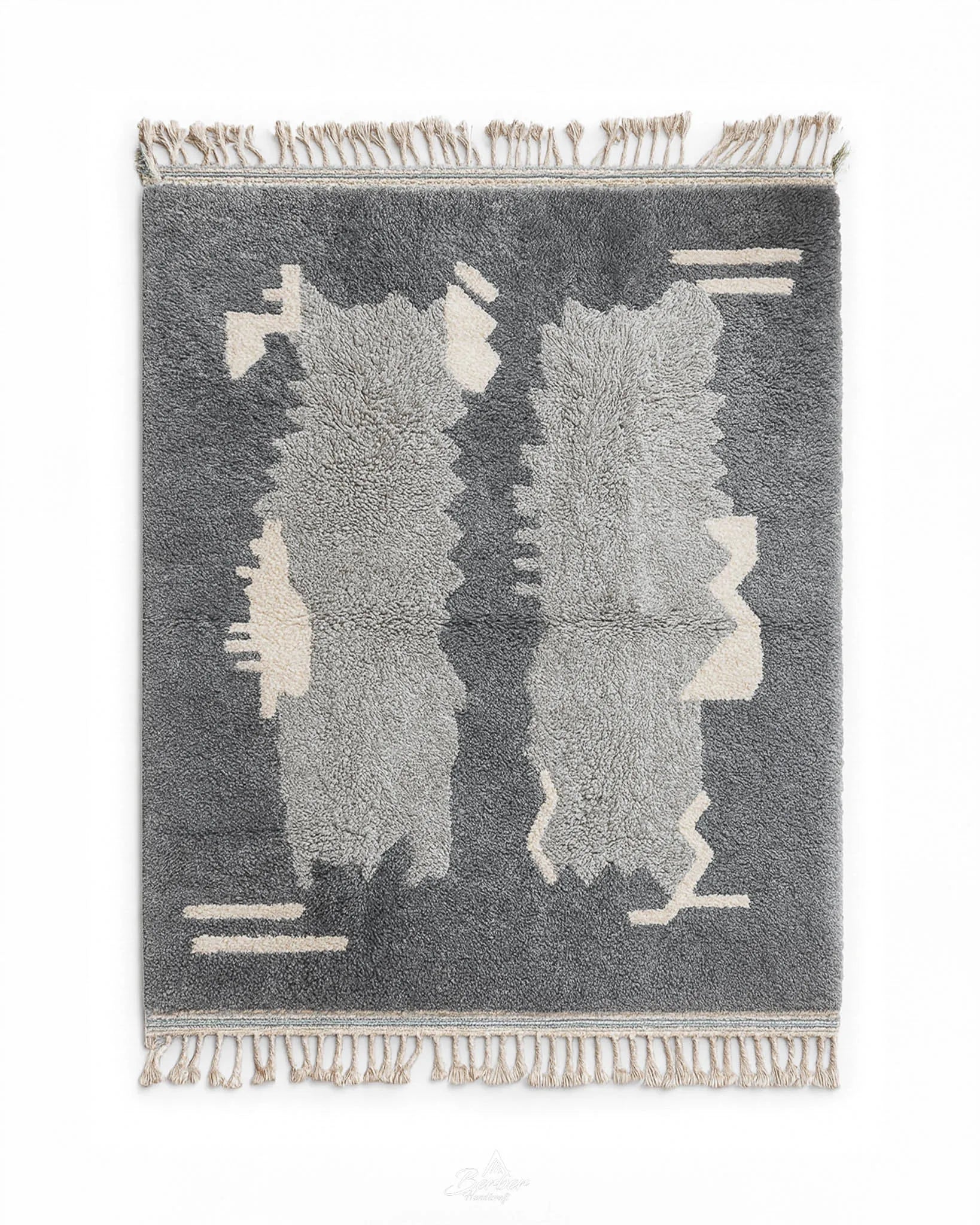 Grey Living Room Rug-Berber Handicraft