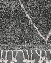 Grey Modern Wool Rug-Berber Handicraft