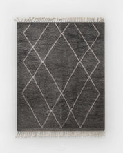 Grey Modern Wool Rug-Berber Handicraft