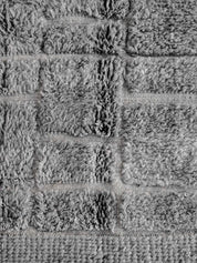 Grey Morrocan Rug 3 X 5 Ft | 90 X 150 Cm / With Tassels / Short (0.4” / 1 cm)