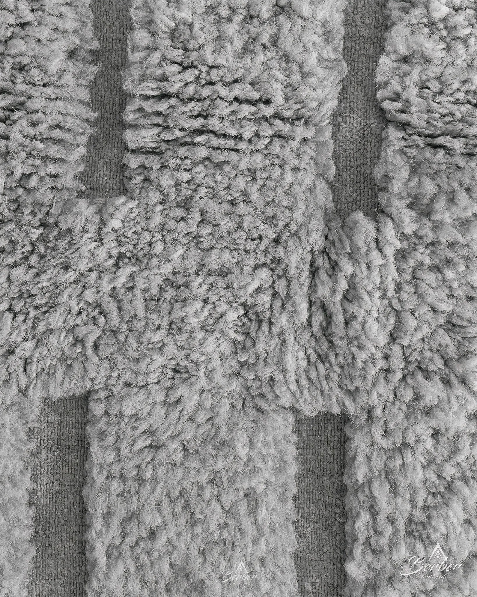 Grey Wool Rug 3 X 5 Ft | 90 X 150 Cm / With Tassels / Short (0.4” / 1 cm)