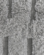 Grey Wool Rug 3 X 5 Ft | 90 X 150 Cm / With Tassels / Short (0.4” / 1 cm)
