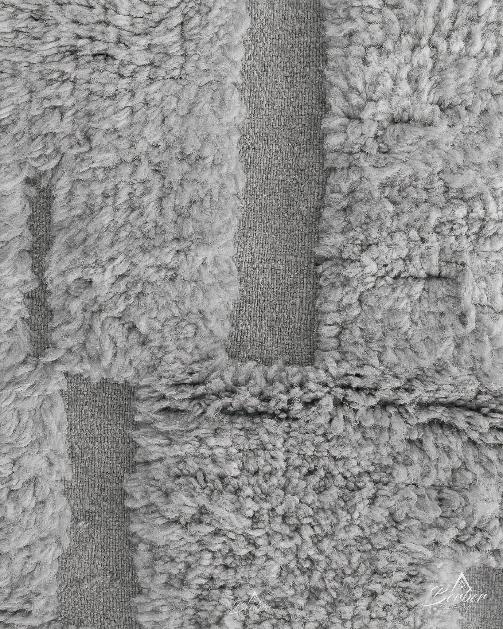 Grey Wool Rug 3 X 5 Ft | 90 X 150 Cm / With Tassels / Short (0.4” / 1 cm)