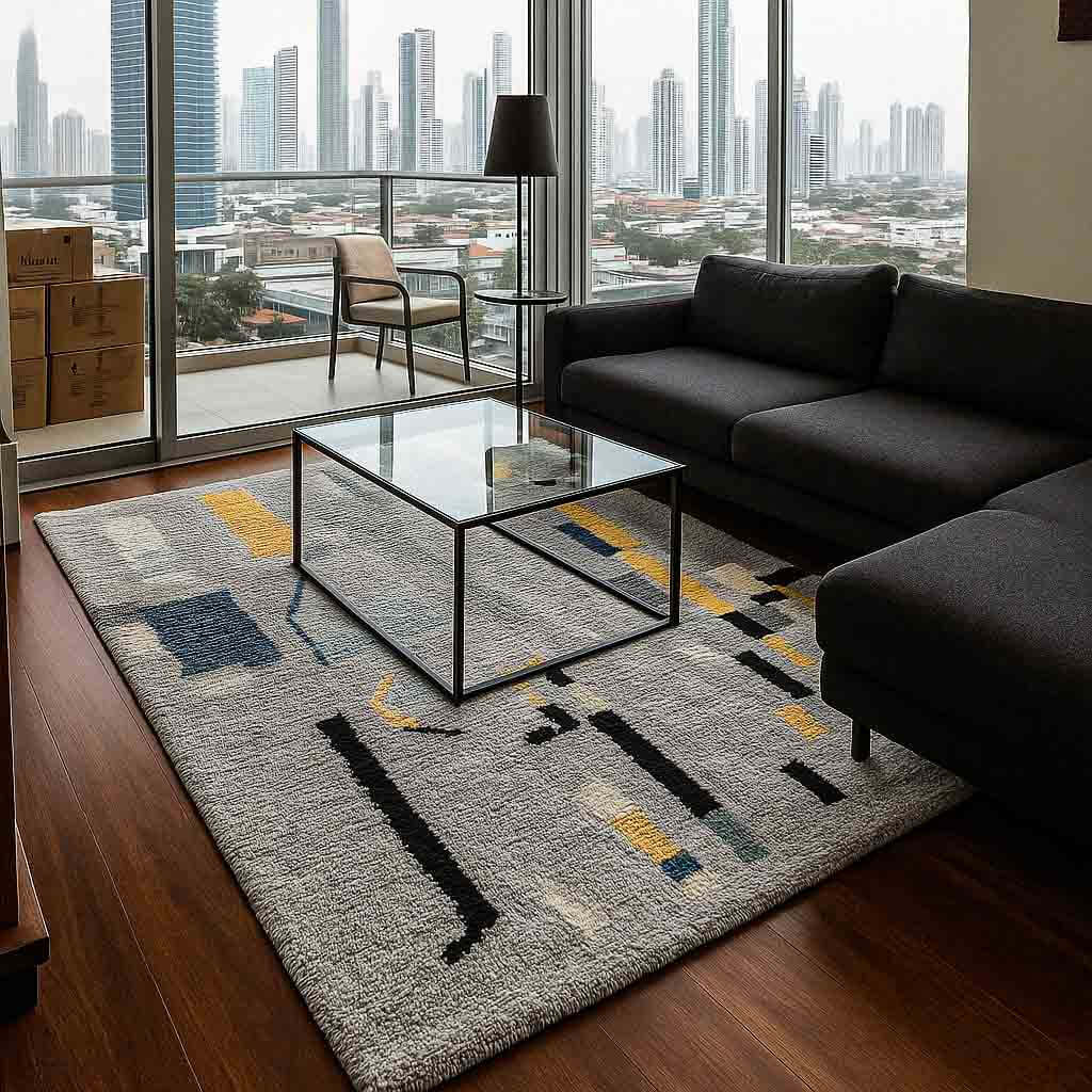 Grey-abstract-rug-RE58-rev-Berber Handicraft