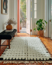 Hand Knotted Wool Rug 3 X 5 Ft | 90 X 150 Cm / With Tassels / Short (0.4” / 1 cm)