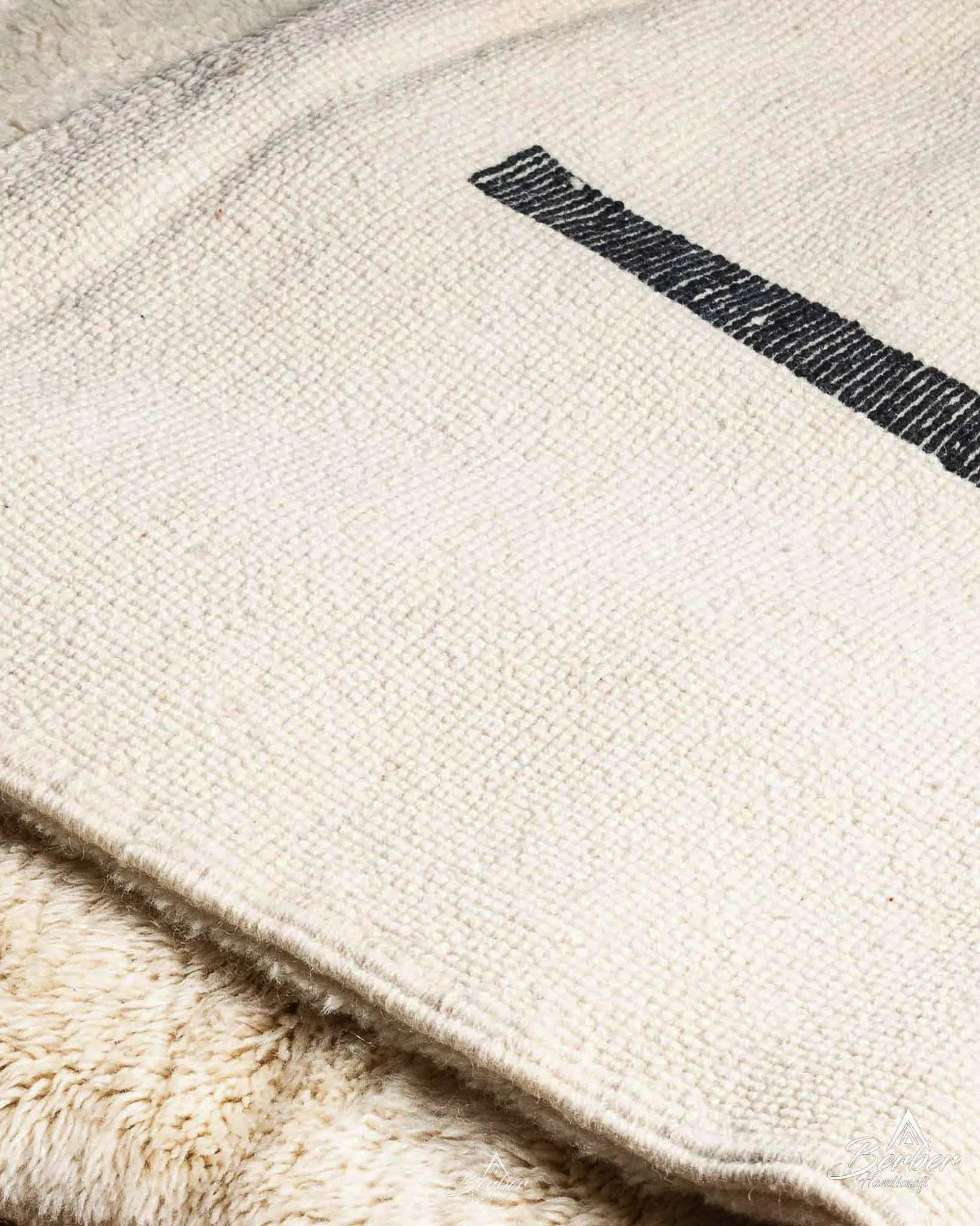 Handknotted Berber Rug 3 X 5 Ft | 90 X 150 Cm / With Tassels / Short (0.4” / 1 cm)