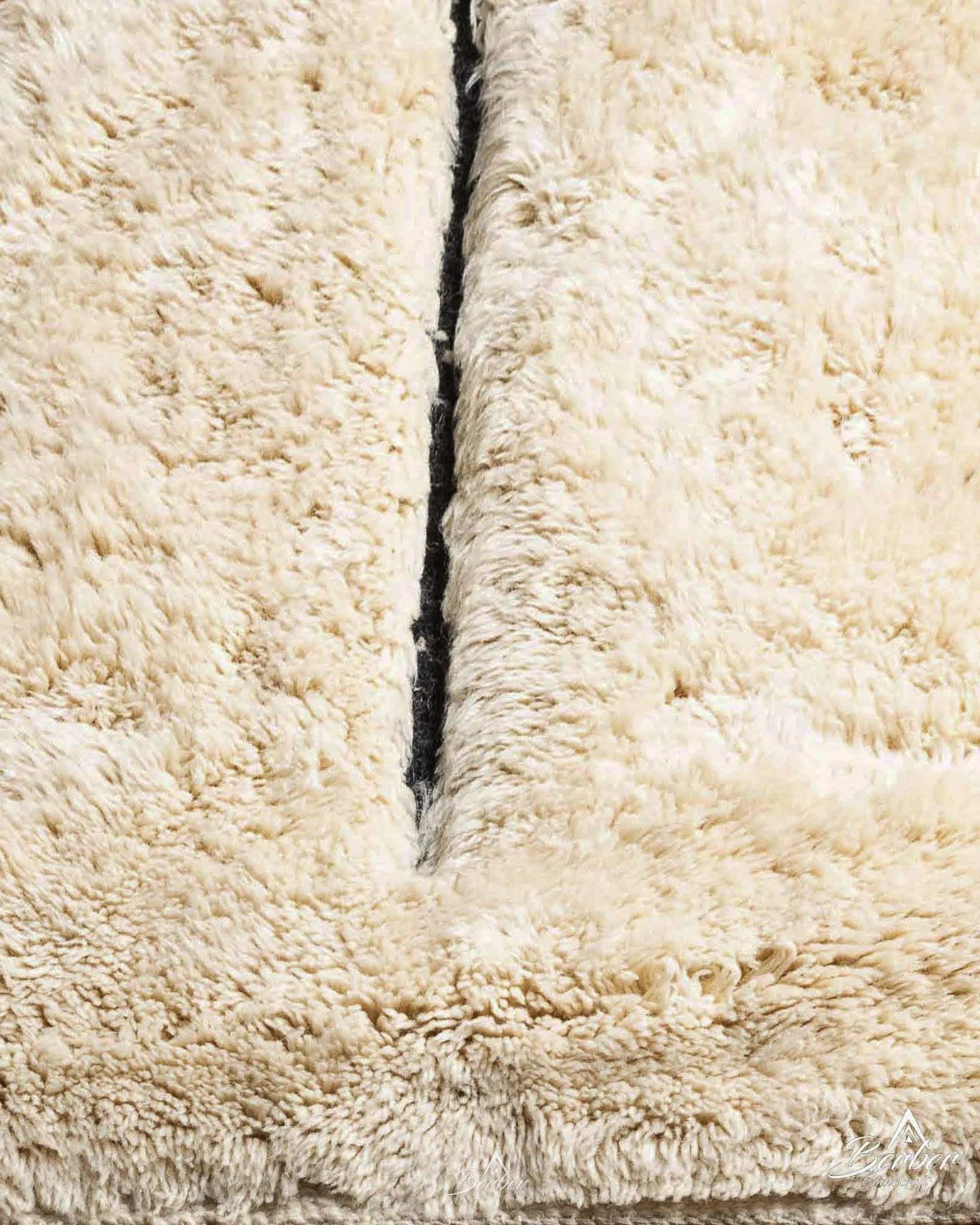 Handknotted Berber Rug 3 X 5 Ft | 90 X 150 Cm / With Tassels / Short (0.4” / 1 cm)