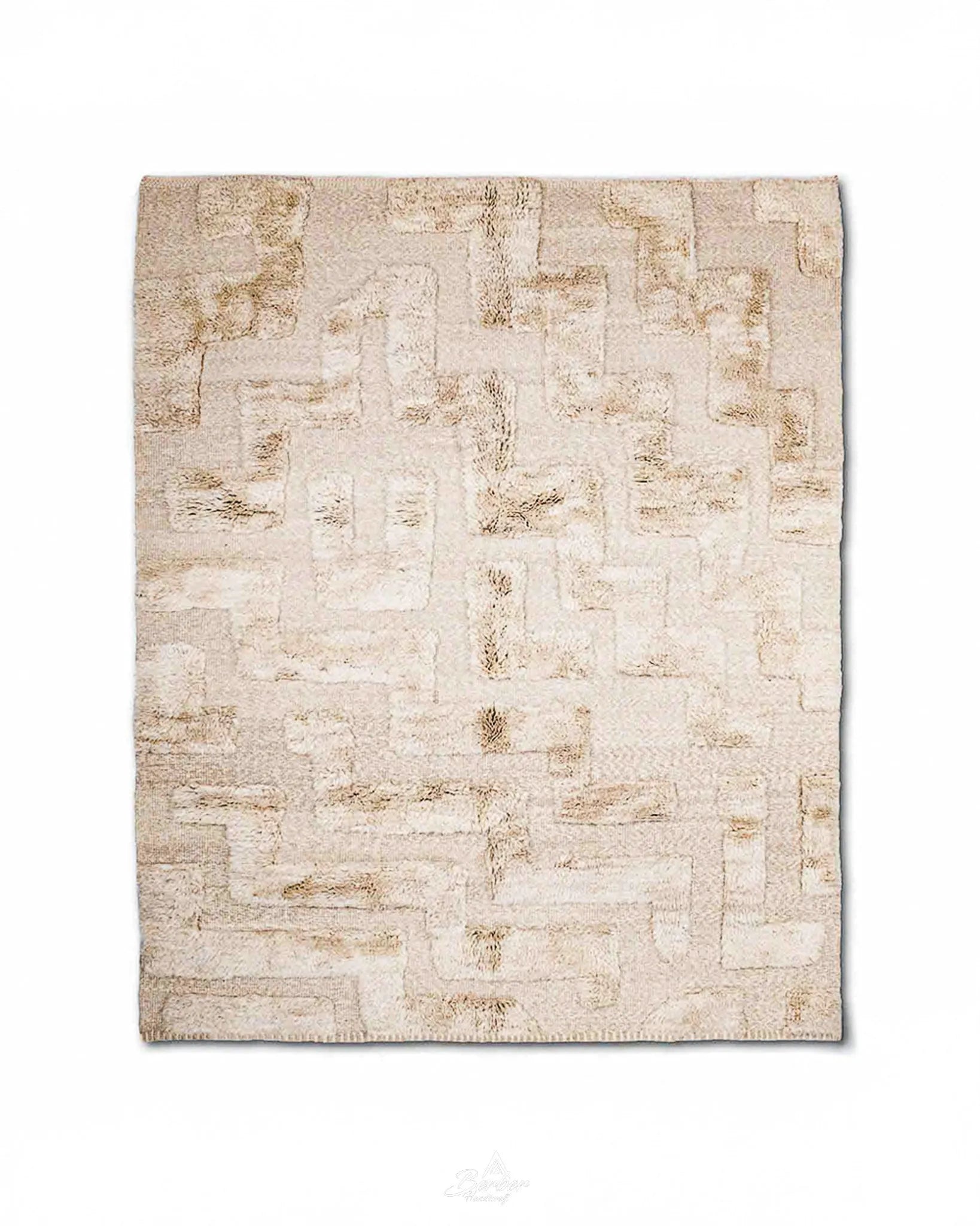 Handknotted Wool Rug 3 X 5 Ft | 90 X 150 Cm / With Tassels / Short (0.4” / 1 cm)