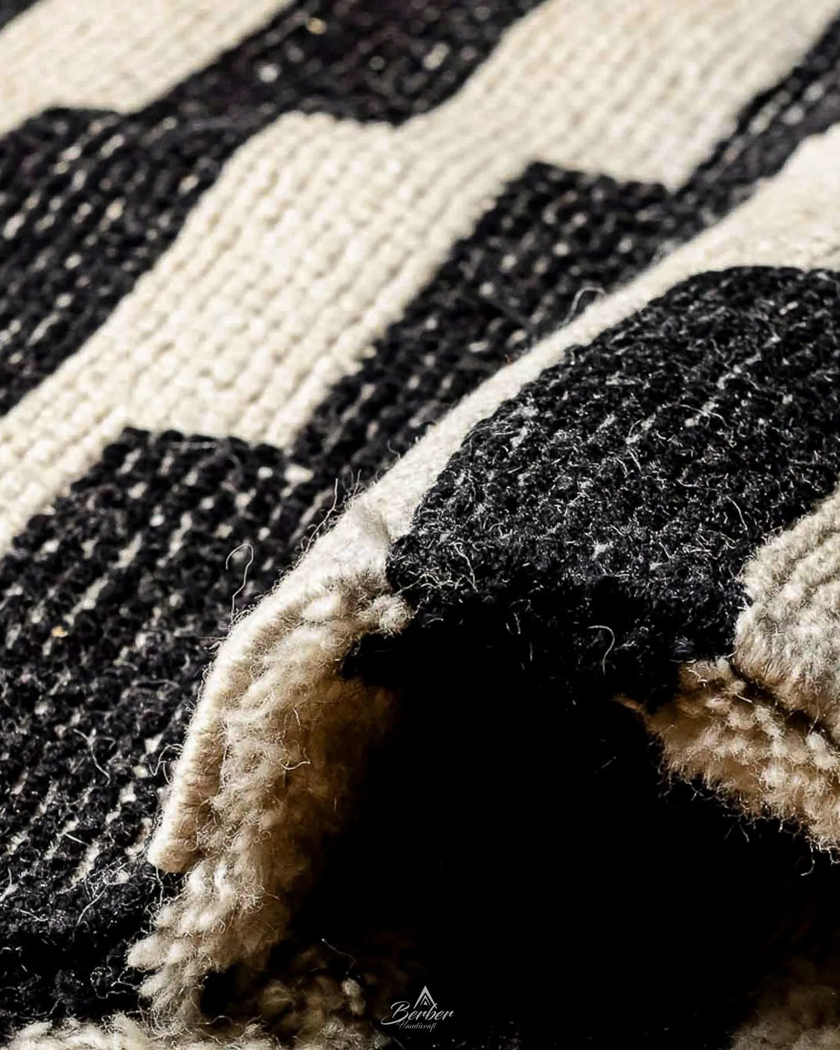 Handmade Checkered Runner-Berber Handicraft