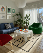 Handmade Rug 3 X 5 Ft | 90 X 150 Cm / With Tassels / Short (0.4” / 1 cm)