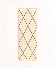 Handmade Runner Rug 2 X 6 Ft | 60 X 180 Cm / With Tassels / Short (0.4” / 1 cm)