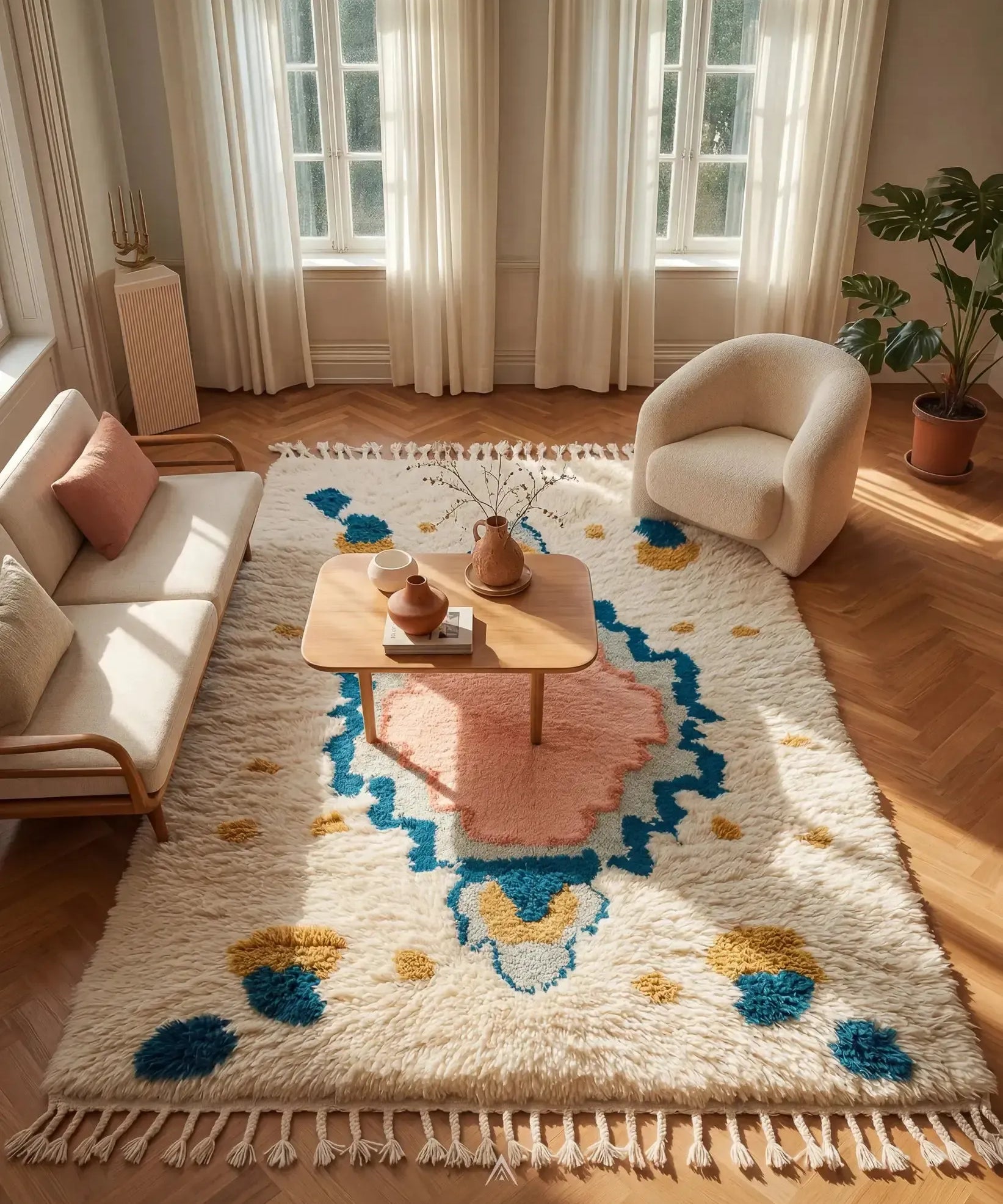 Handmade-Wool-Moroccan-Rug-Berber-Handicraft-9