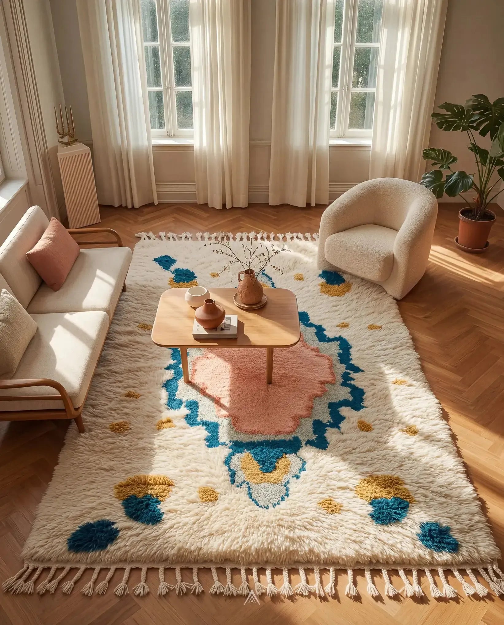 Handmade-Wool-Moroccan-Rug-Berber-Handicraft-9