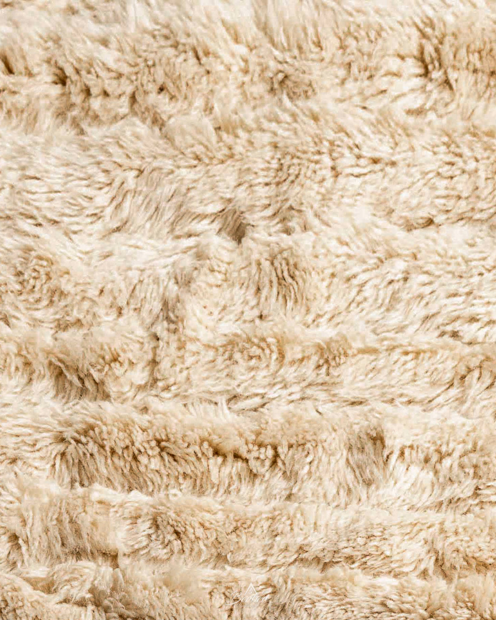 Handmade Berber Moroccan Rug 3 X 5 Ft | 90 X 150 Cm / With Tassels / Short (0.4” / 1 cm)