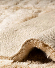 Handmade Berber Moroccan Rug 3 X 5 Ft | 90 X 150 Cm / With Tassels / Short (0.4” / 1 cm)