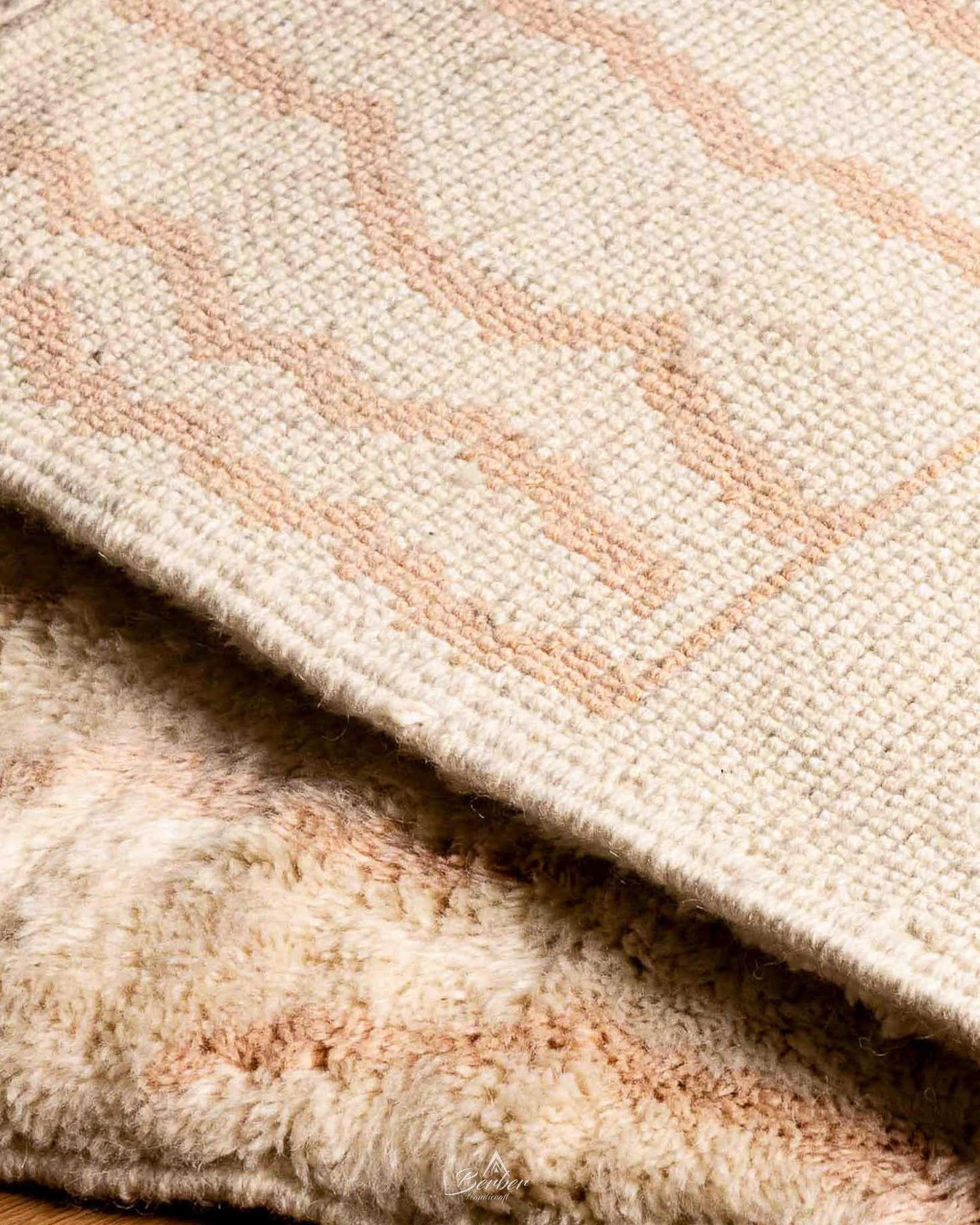 Moroccan Tribal Rug 3 X 5 Ft | 90 X 150 Cm / With Tassels / Short (0.4” / 1 cm)
